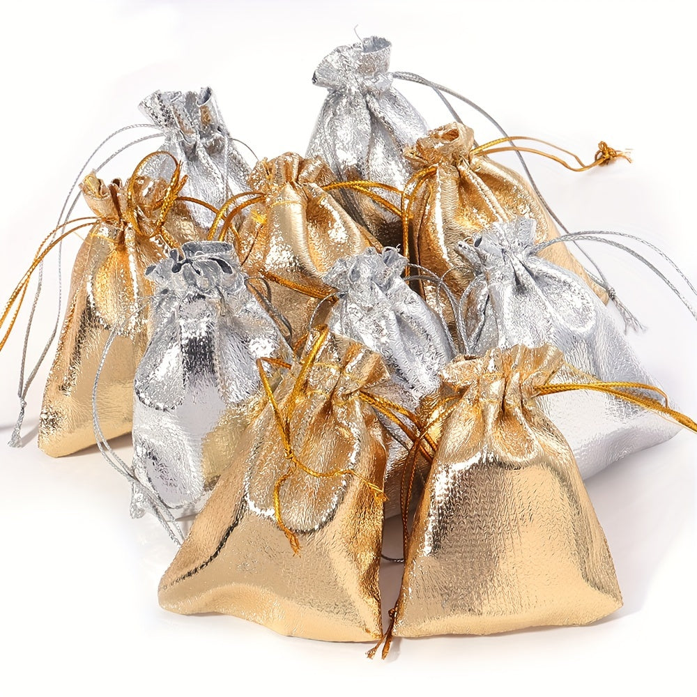 30-Piece Gold & Silver Drawstring Jewelry Gift Bags