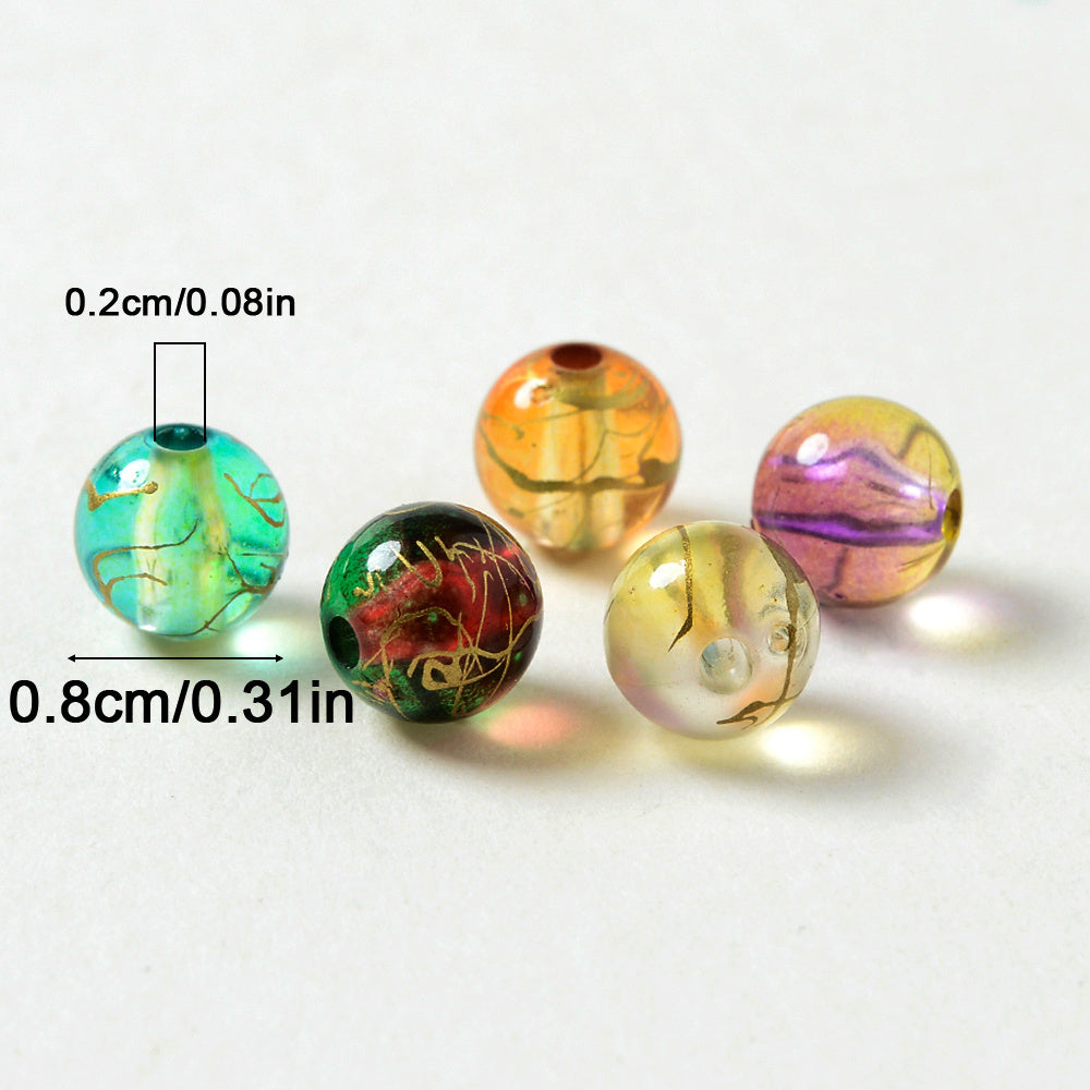Rainbow Gradient Acrylic Beads