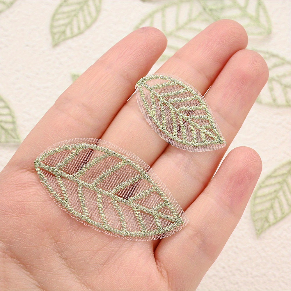 Green Mesh Leaf Patches