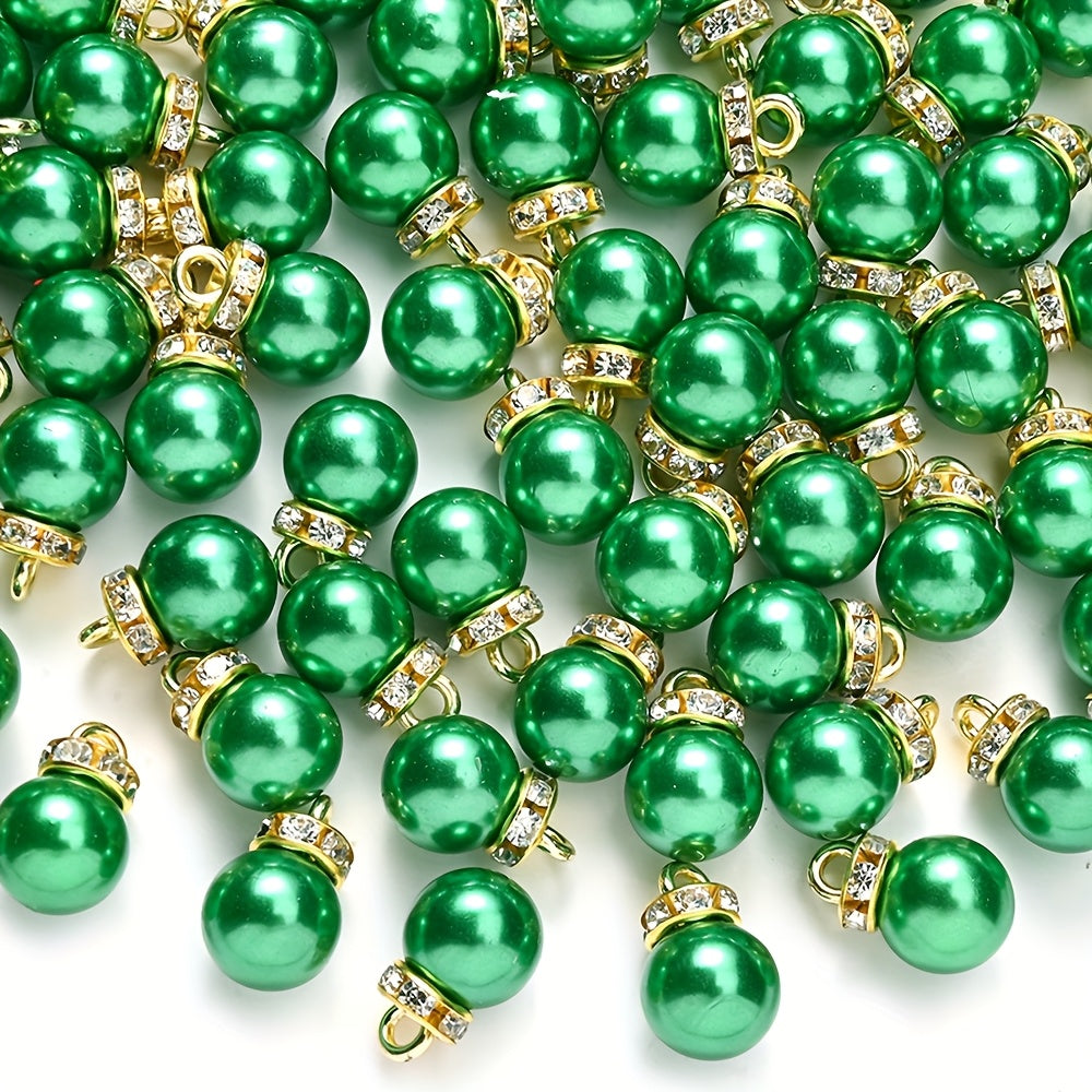 10x14 mm Christmas Acrylic Rhinestone Pendant Charms