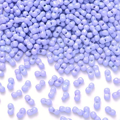200PCS 3×6mm Mini Colorful Peanut Spacer Beads