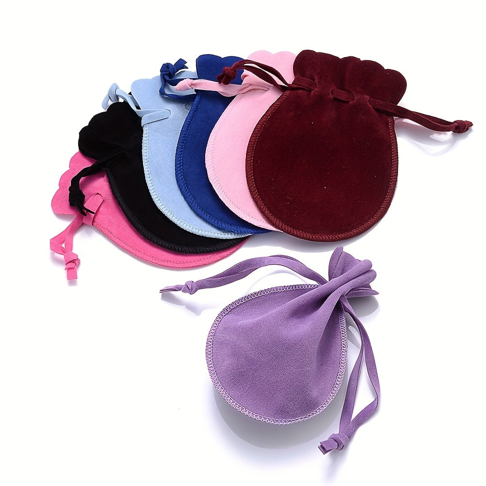 10PCS 9×12cm Velvet Drawstring Gift & Jewelry Bags