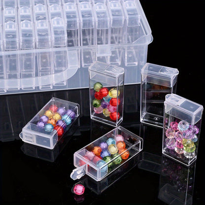 64-Grid Transparent Bead Storage Box
