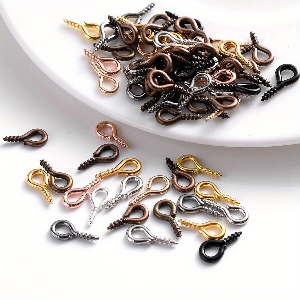 600-Piece Multicolor Screw Eye Pins