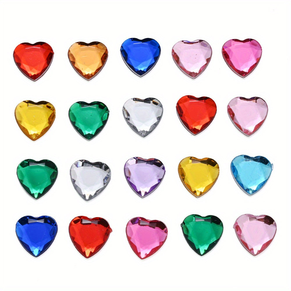 12 mm Acrylic Heart Decorative Patches