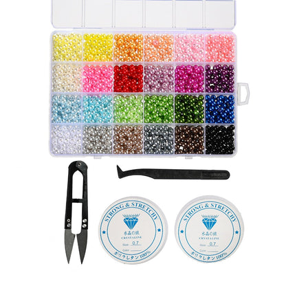 6 mm Colorful Imitation Pearl Beads Jewelry Making Kit