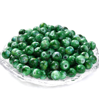 100pcs 8mm Cracked Acrylic Loose Spacer Beads