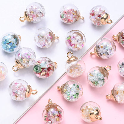 Irregular Gravel Glass Pendant Charms