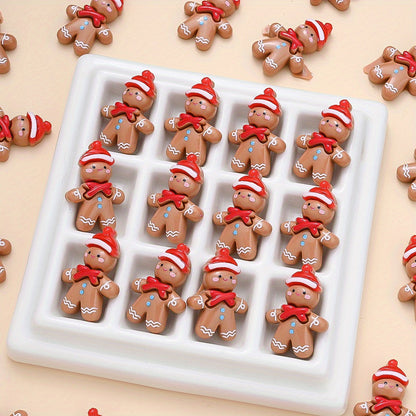 Mini Resin Gingerbread Man Beads