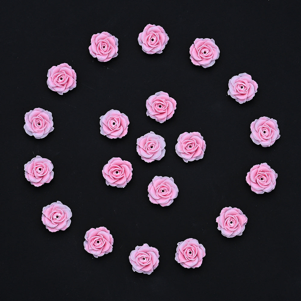 Gradient Resin Camellia Spacer Beads
