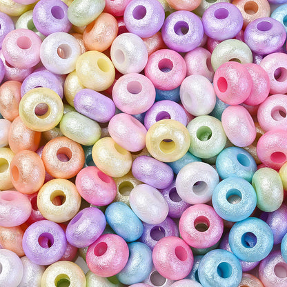 300pcs Large Hole European Acrylic Beads