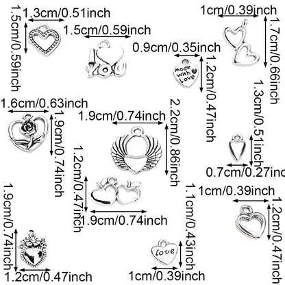 Vintage Metal Heart Pendants