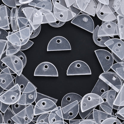 Transparent Acrylic Semicircle Spacer Beads