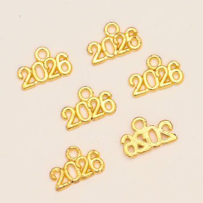 Vintage Number Letter Metal Charms