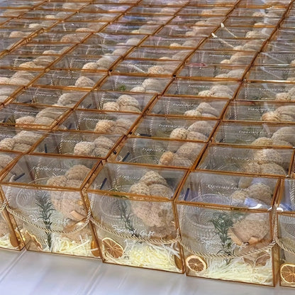 5-Piece Transparent Handheld Gift Boxes with Rope