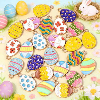 Easter Egg Alloy Pendants