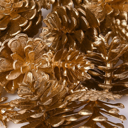 Golden Christmas Pine Cone Ornaments