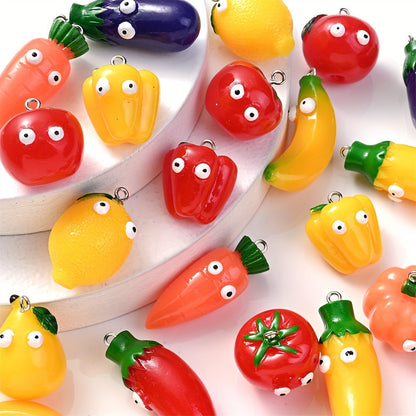 3D Vegetable Resin Charms