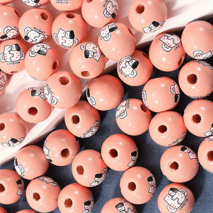 Mixed Round Wooden Beads