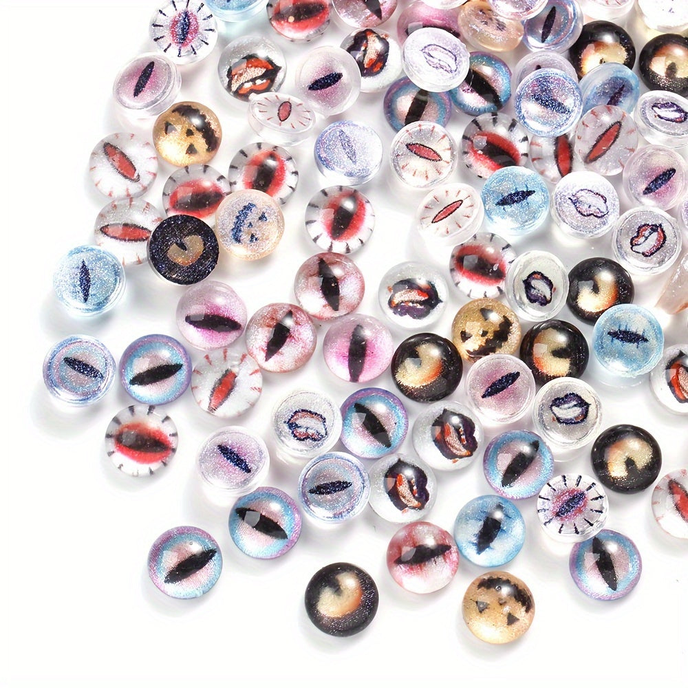 20PCS 8mm Eye Pattern Acrylic Spacer Beads