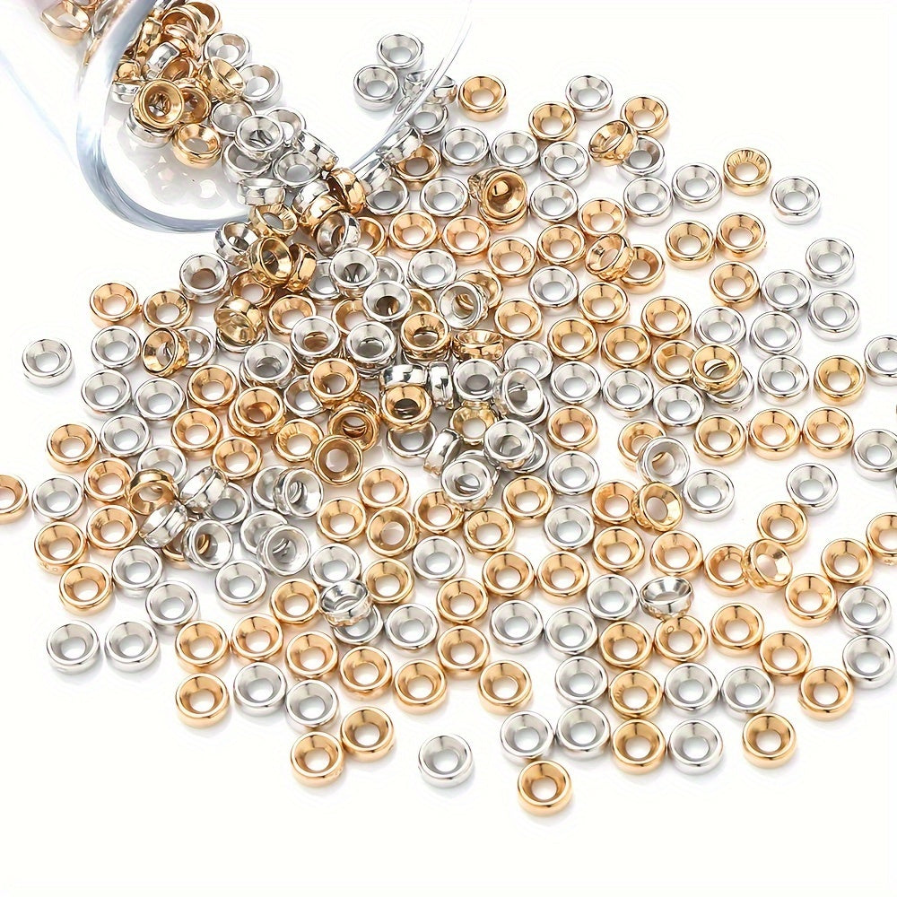 100PCS 7mm Large Hole Round Plastic Bead Set
