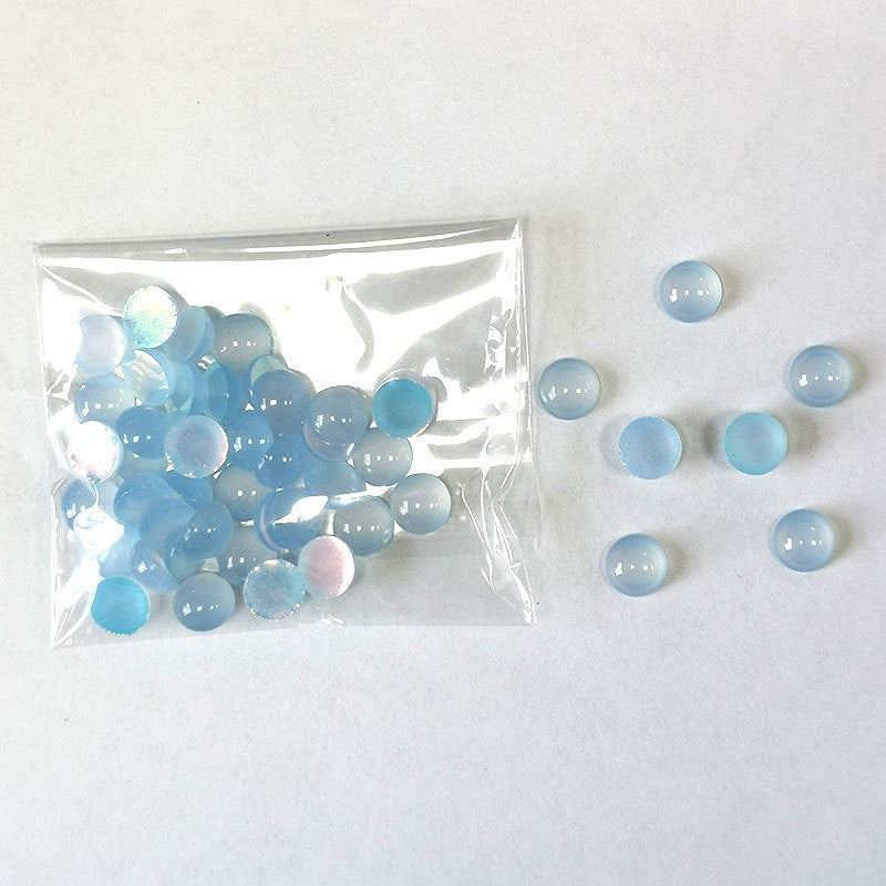 Cat Eye Resin Semicircle Beads