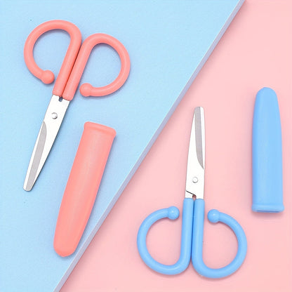 1PC 6×9.5cm Stainless Steel Mini Scissors with Protective Cover