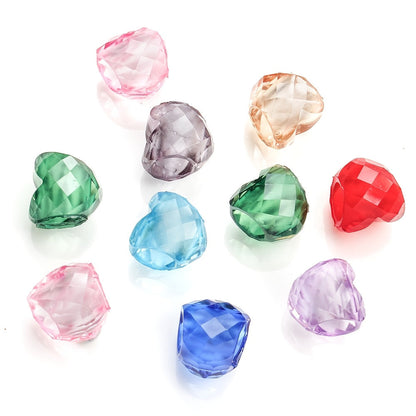 30-Piece 10x11 mm Love Acrylic Large-Hole Beads