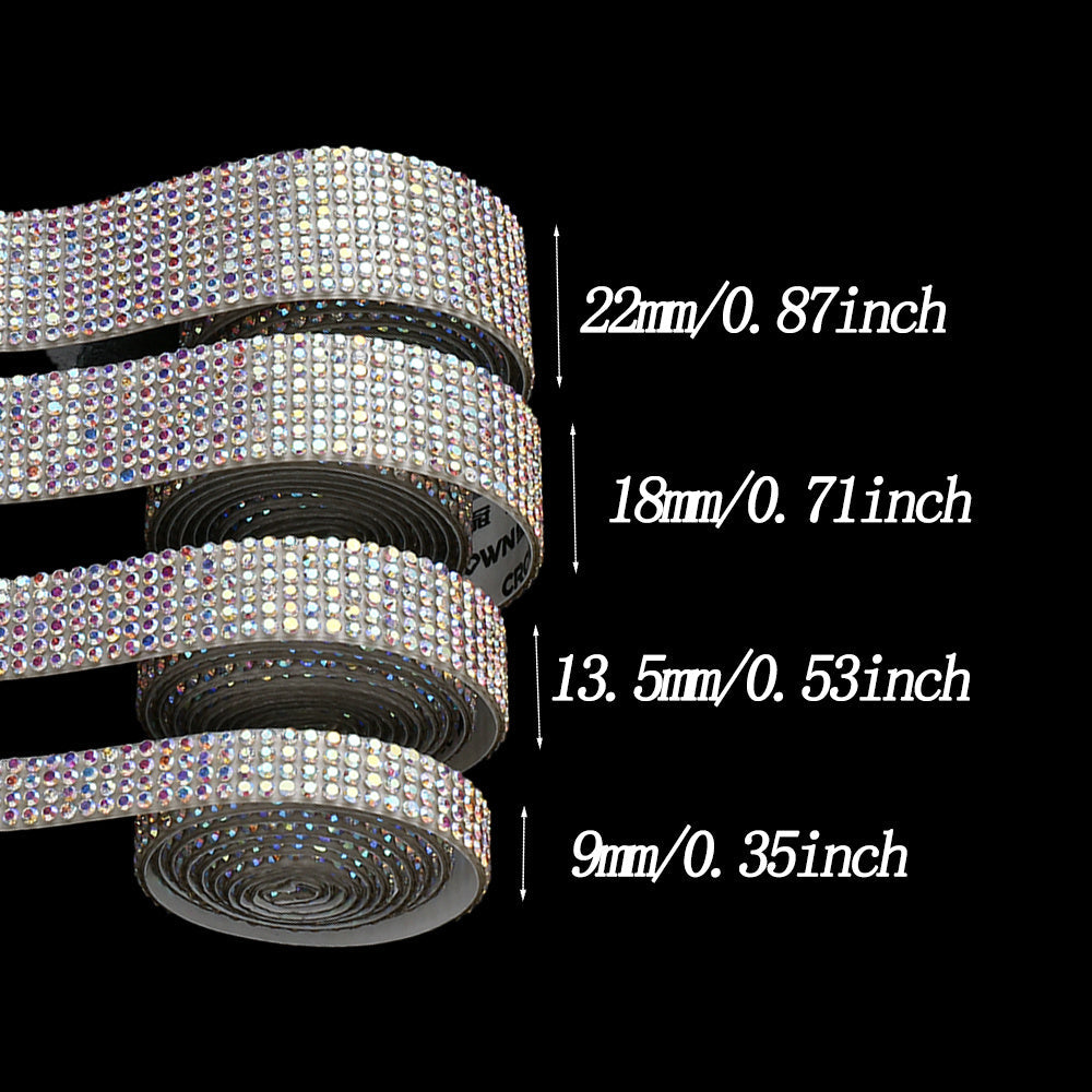 Self-Adhesive Rhinestone Trim Ribbon Set