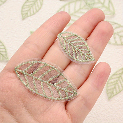 Green Mesh Leaf Patches