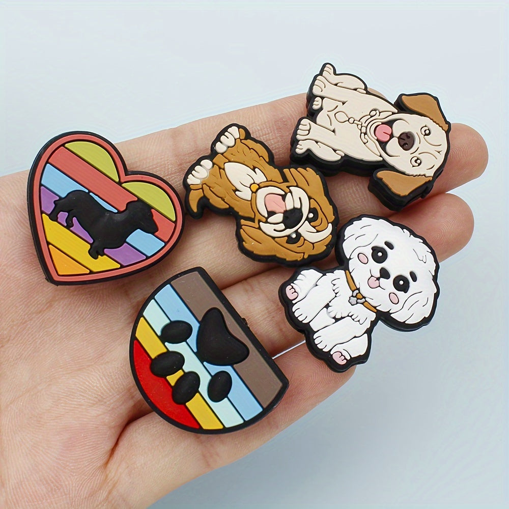 15PCS Puppy Series Silicone Bead Set