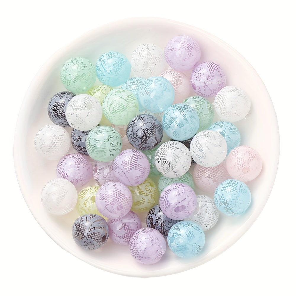 Mixed Color Mesh Acrylic Spacer Beads