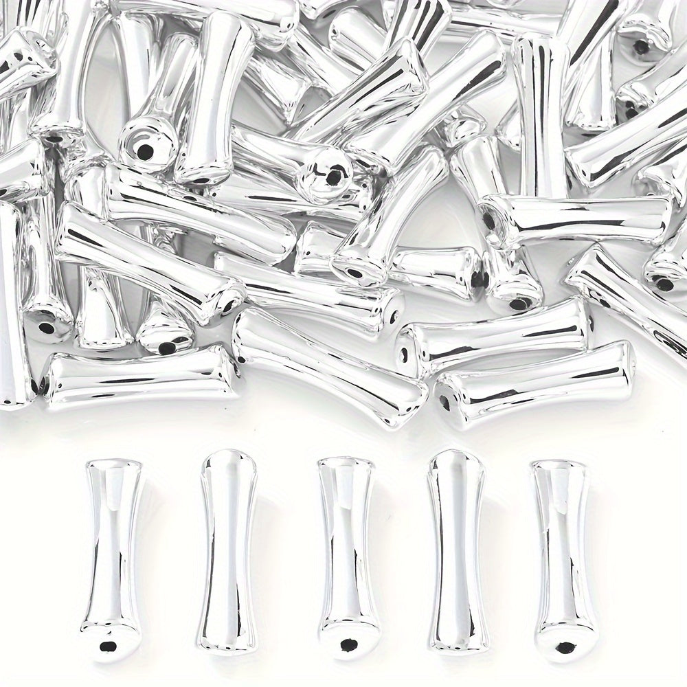 Curved Bamboo Tube Acrylic Beads