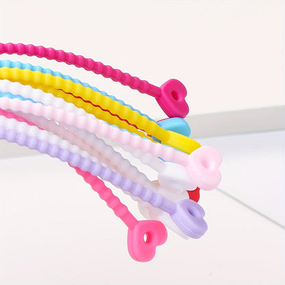 10PCS 12.6cm Silicone Cable Organizer Strap Set