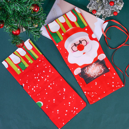 1/3PCS 13×32cm Christmas Character Wine Bottle Bag Set