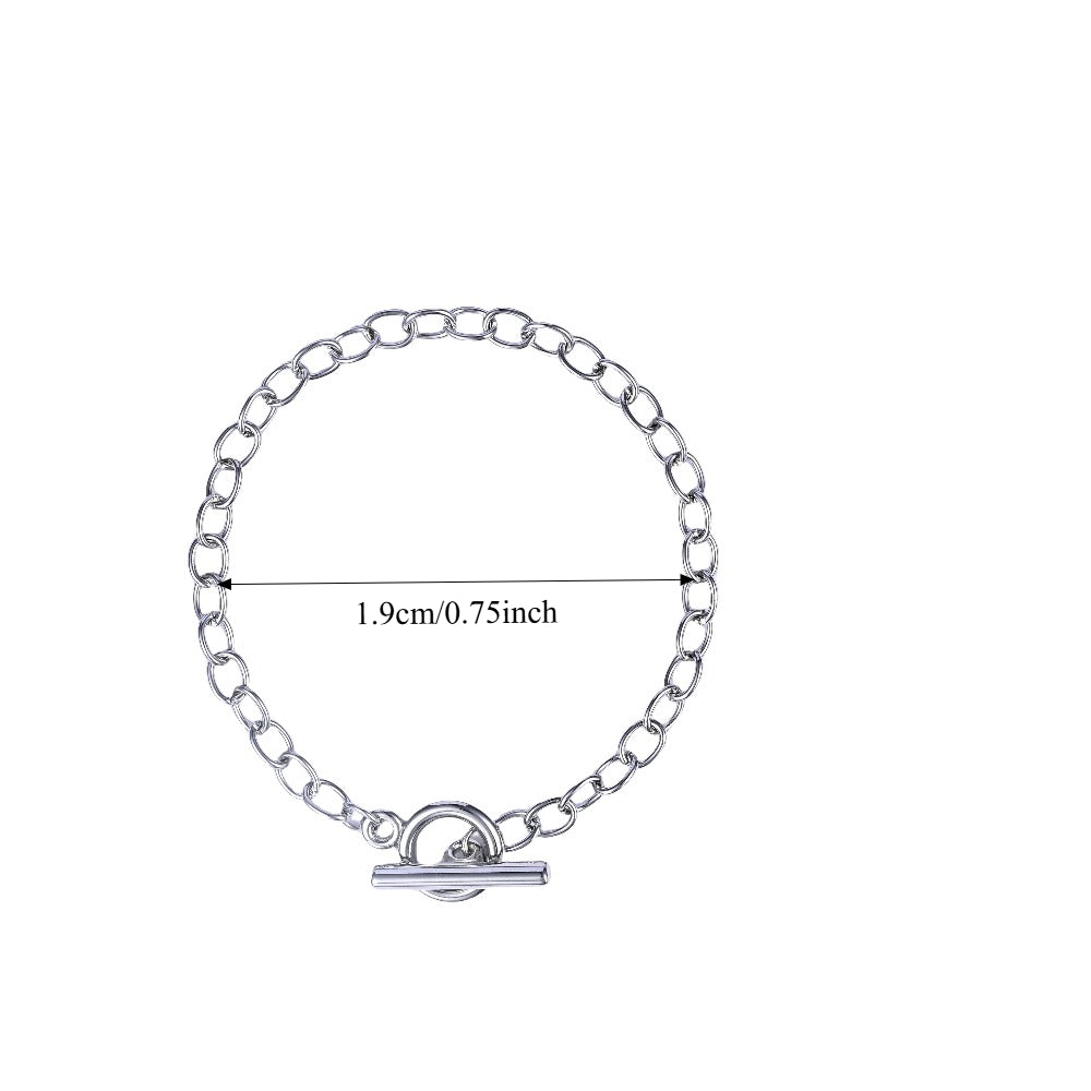 Mixed Color Alloy OT Bracelet Chains