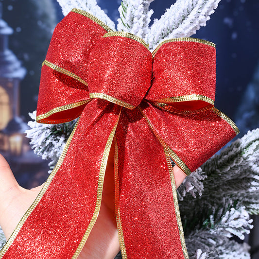 Colorful Glitter Christmas Ribbon Bows