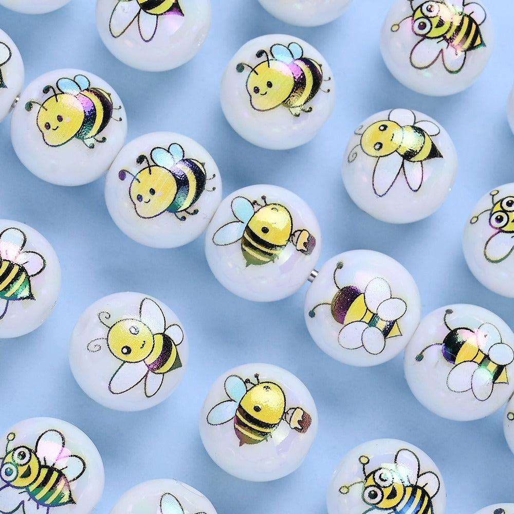 Bee Acrylic Beads
