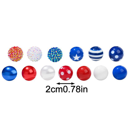 Patriotic Disco Acrylic Beads