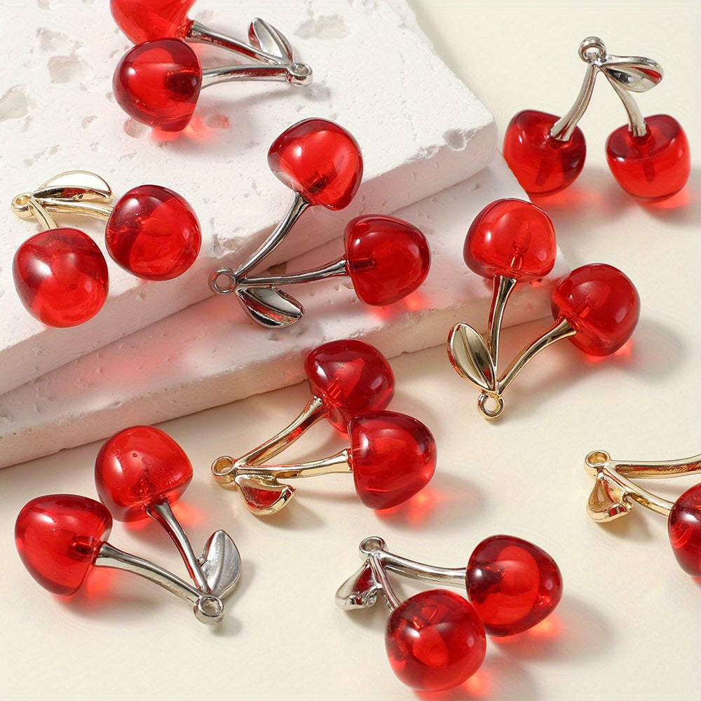 2PCS Fruit Cherry Fashion Pendant Set