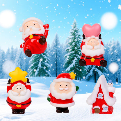 Resin Santa Claus Ornament Set