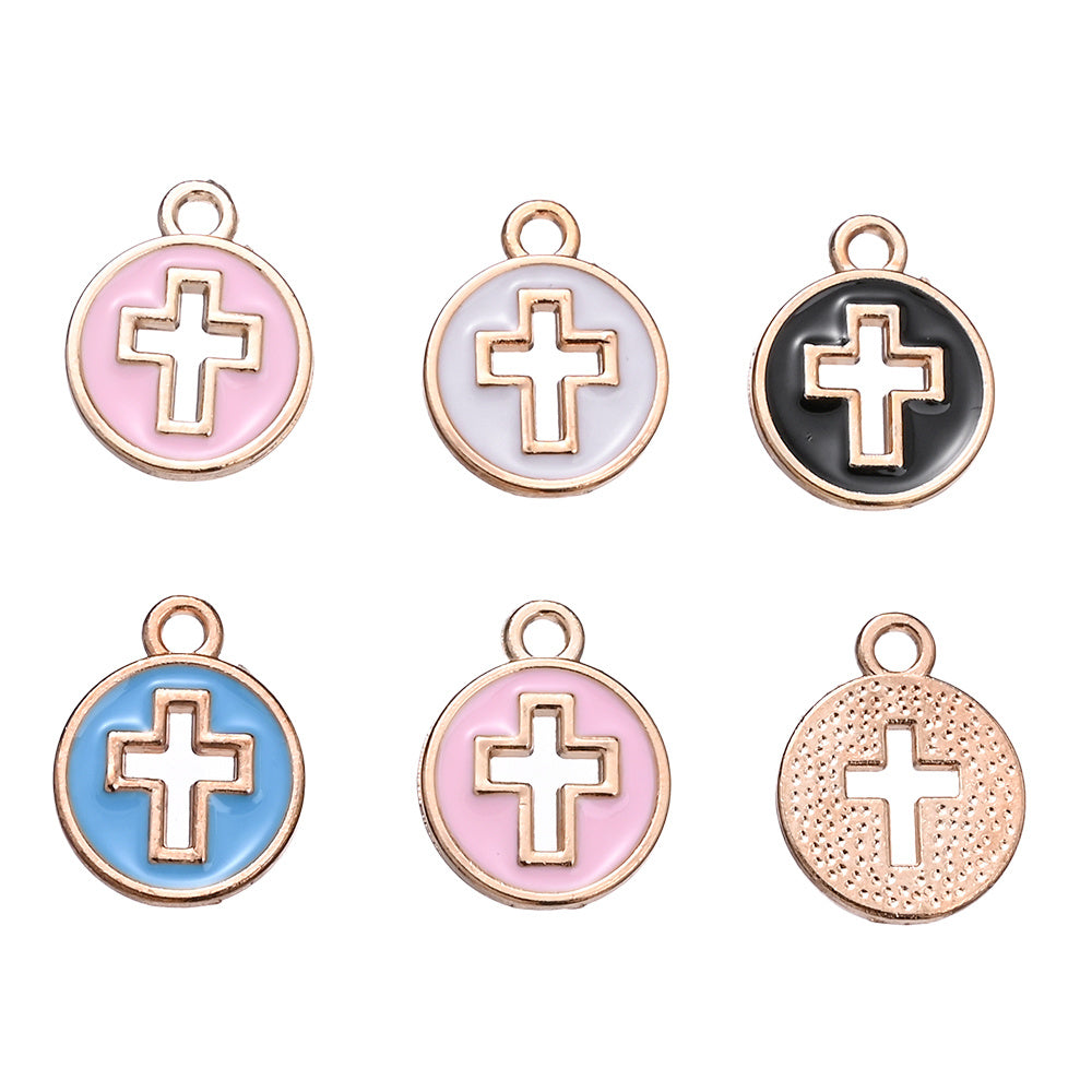 Enamel Cross Pendant Charms