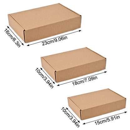 3-Size Corrugated Cardboard Shipping Boxes