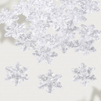 10PCS 27×31mm Snowflake Acrylic Spacer Bead Set