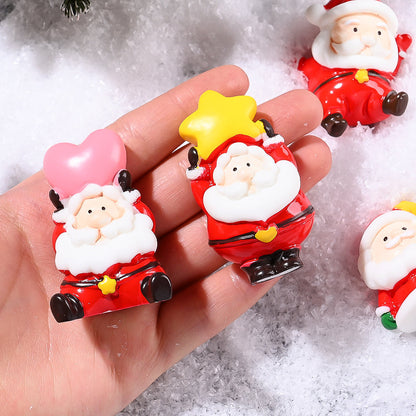 Resin Santa Claus Ornament Set