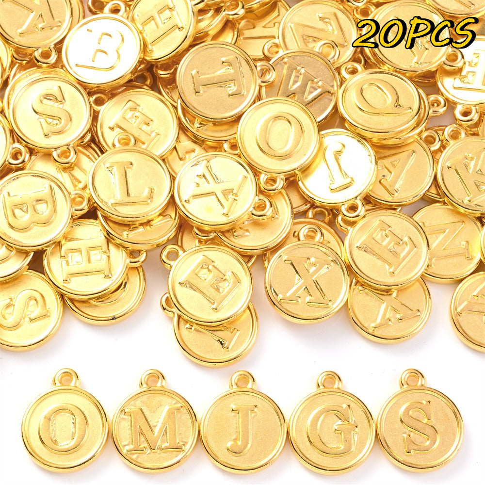 Acrylic Letter Round Pendants