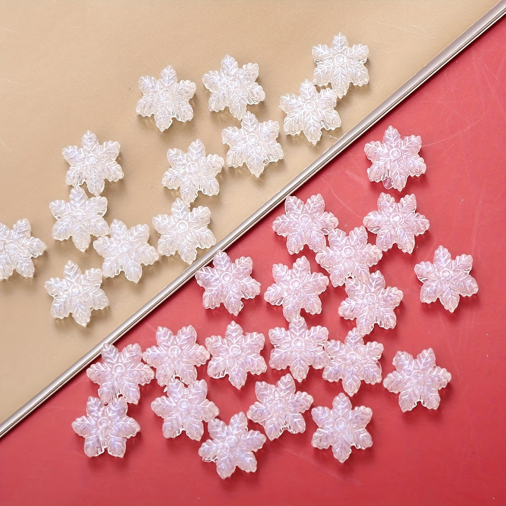 Ice Snowflake Acrylic Beads