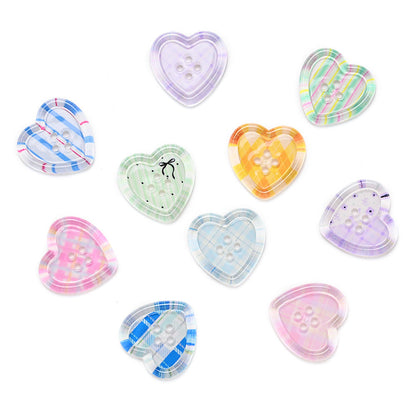 Colorful Heart Sewing Buttons