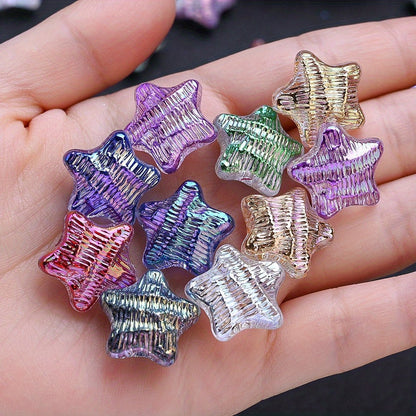 Pentagram Water Ripple Acrylic Beads