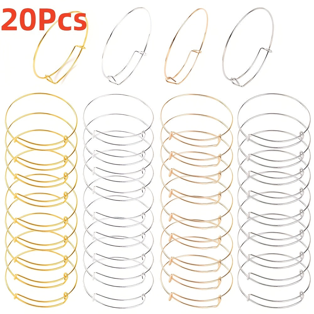 20PCS 53/65mm Adjustable Alloy Ring Set